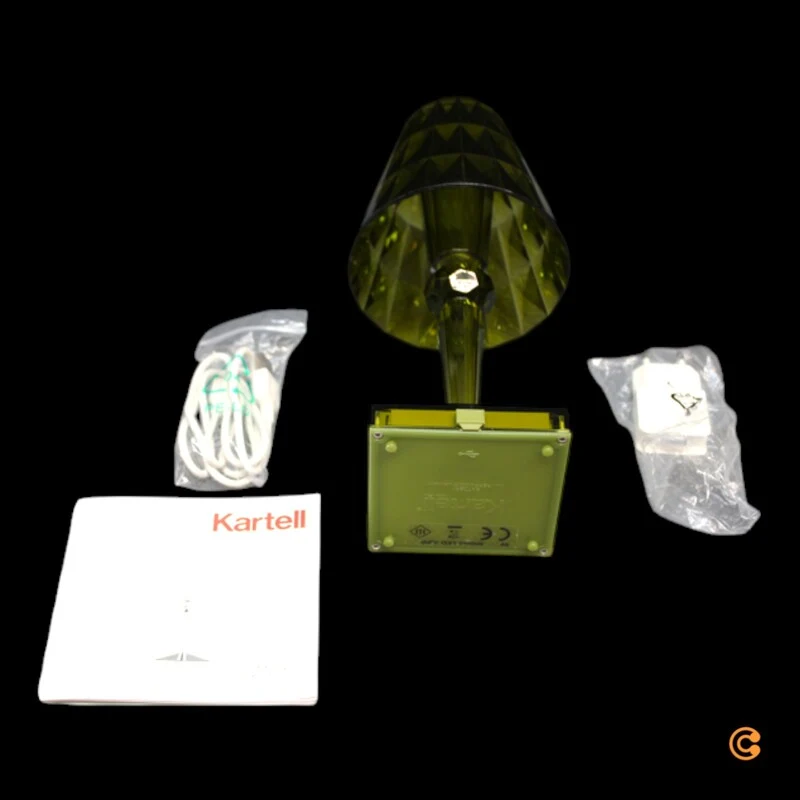 B-Ware Kartell Tischlampe Tischleuchte LED Akku Battery grün Outdoor IP54 26 cm