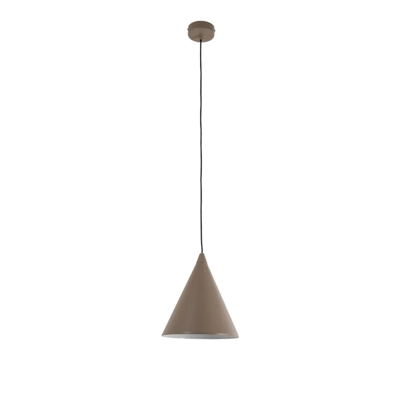 B-Ware Hängeleuchte Pendelleuchte Lampe beige Metall Kegel E27 24cm Form