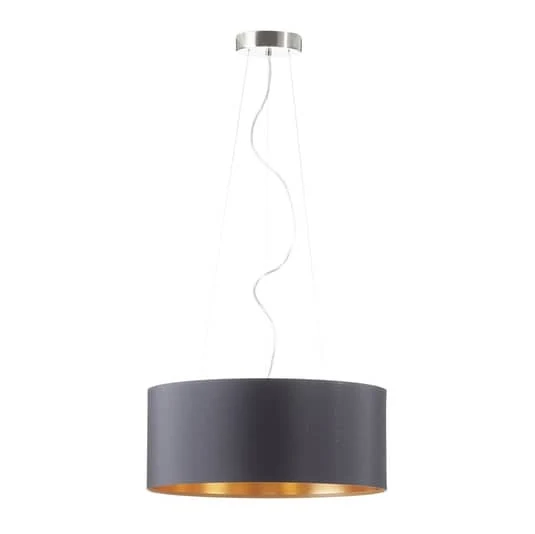 B-Ware EGLO Textil-Hängeleuchte Lecio Deckenlampe Pendelleuchte Flurlampe 53 cm schwarz