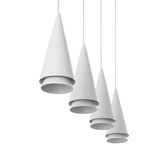 B-Ware Lucande Naoh LED Hängeleuchte Deckenlampe Lampe Leuchte Aluminium E27 weiß