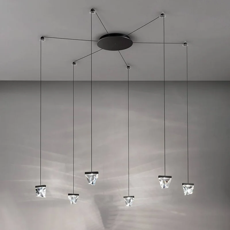 Fabbian Tripla LED-Hängelampe 6-flammig