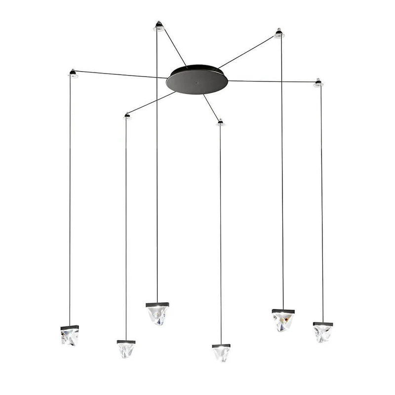 Fabbian Tripla LED-Hängelampe 6-flammig