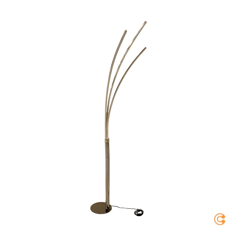 B-Ware LED-Stehleuchte Lampe Maja Chrom Eisen Kunststoff Dreiflammig