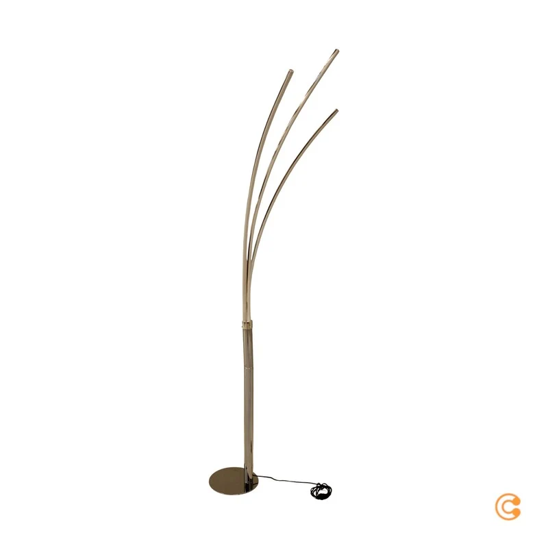 B-Ware LED-Stehleuchte Lampe Maja Chrom Eisen Kunststoff Dreiflammig