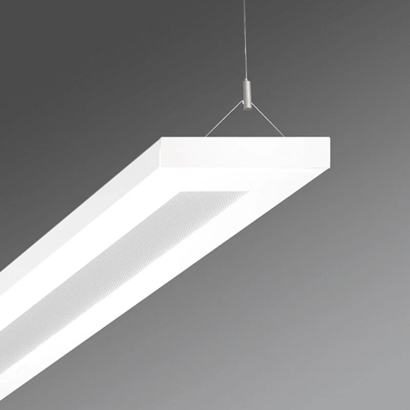 B-Ware Regiolux Büro-Pendellampe Stail mikroprisma 52 W weiß Pendelleuchte Leuchte Spot