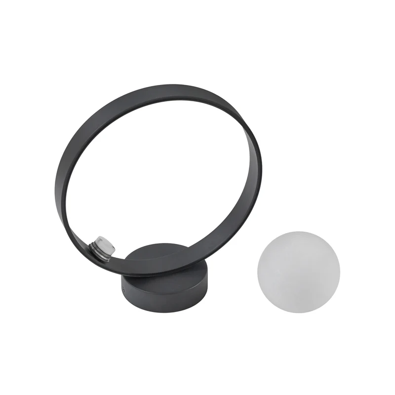 B-Ware Lucande Wandleuchte Luneo LED Lampe Wandlampe schwarz opal 30cm 360 Lumen