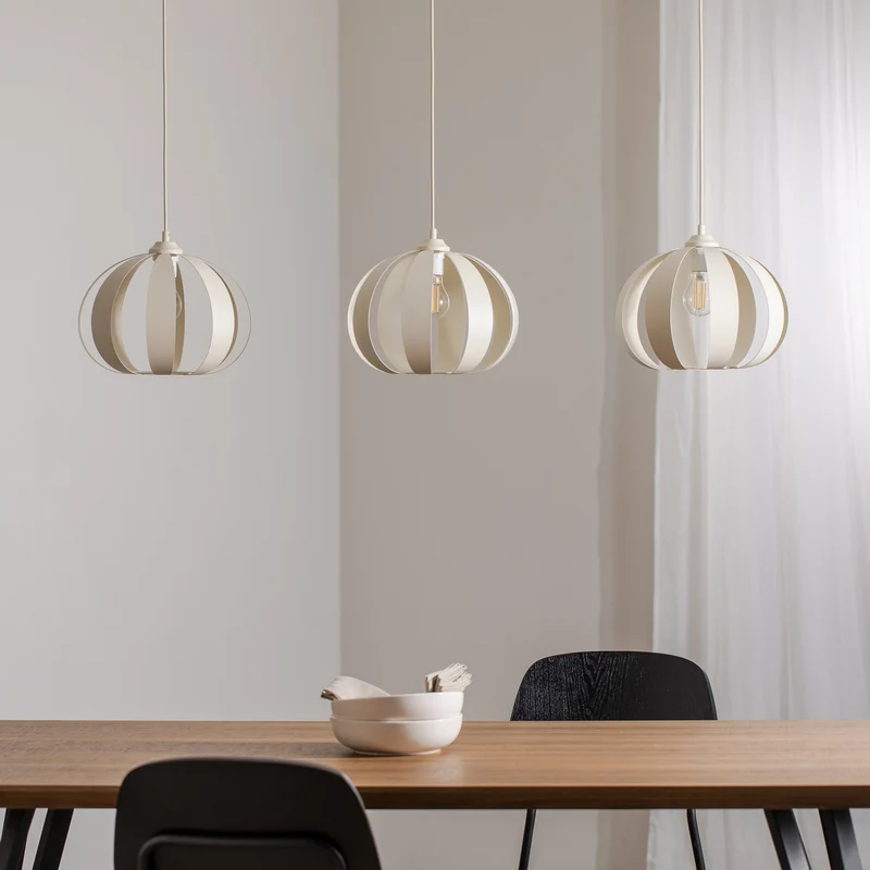 B-Ware Helam Hängeleuchte Pendelleuchte Newton LED Hängelampe Licht dimmbar sandfarben