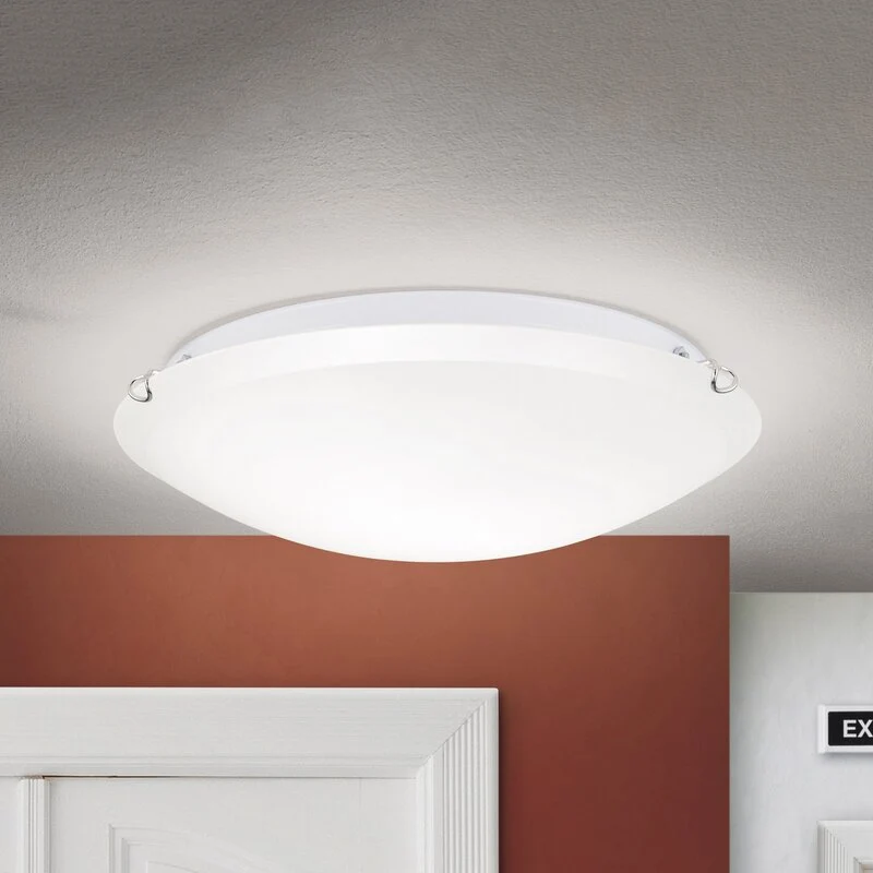 B-Ware Deckenleuchte Agada Opalglas Chrom 40 cm Deckenlampe Lampe Leuchte Spot Licht