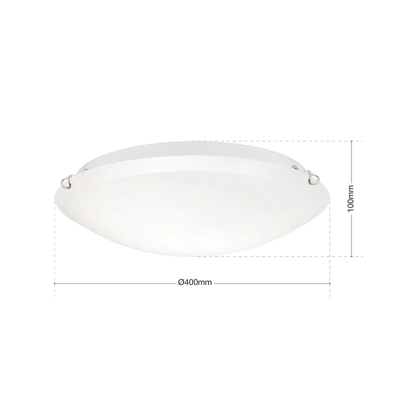 B-Ware Deckenleuchte Agada Opalglas Chrom 40 cm Deckenlampe Lampe Leuchte Spot Licht