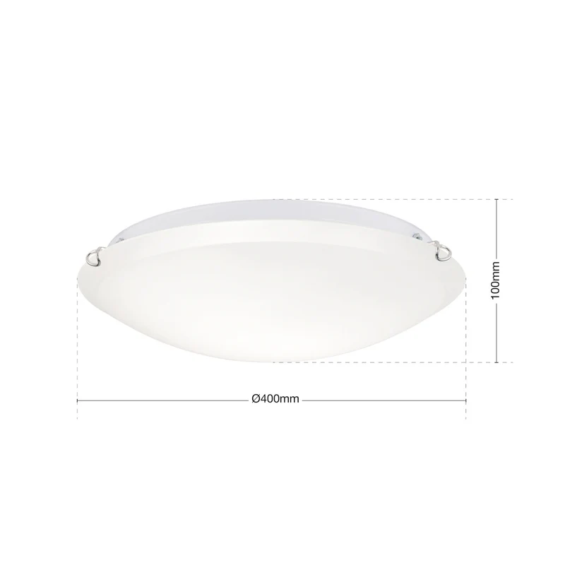 B-Ware Deckenleuchte Agada Opalglas Chrom 40 cm Deckenlampe Lampe Leuchte Spot Licht