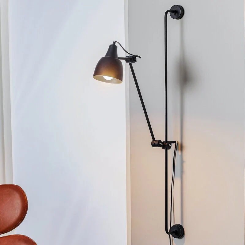 B-Ware Euluna Wandleuchte mit Stecker Wandleuchte Wandlicht Leseleuchte Licht 1-flammig
