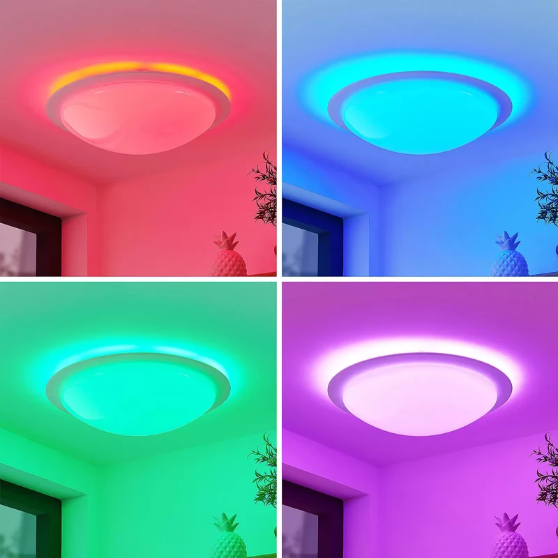 B-Ware Lindby Deckenleuchte Lampe LED dimmbar Fernbedienung weiß Aurela Eisen PMMA