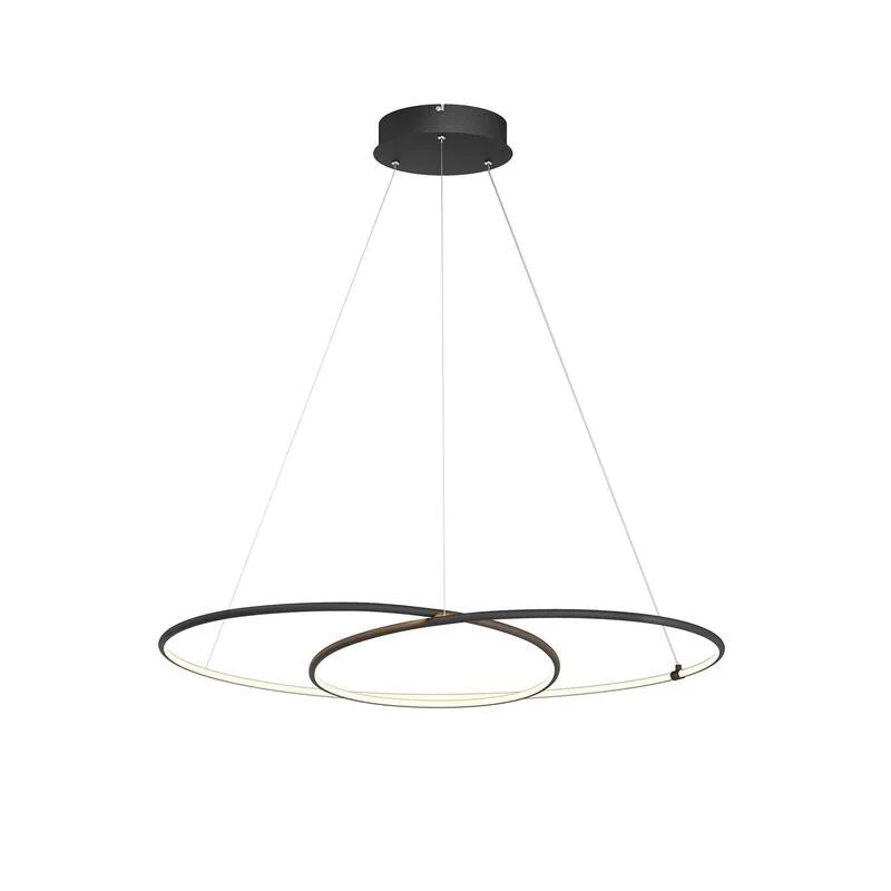 B-Ware Lindby Lucy LED-Hängeleuchte Hängeleuchte Deckenlampe Lampe 37W Ø 90cm schwarz