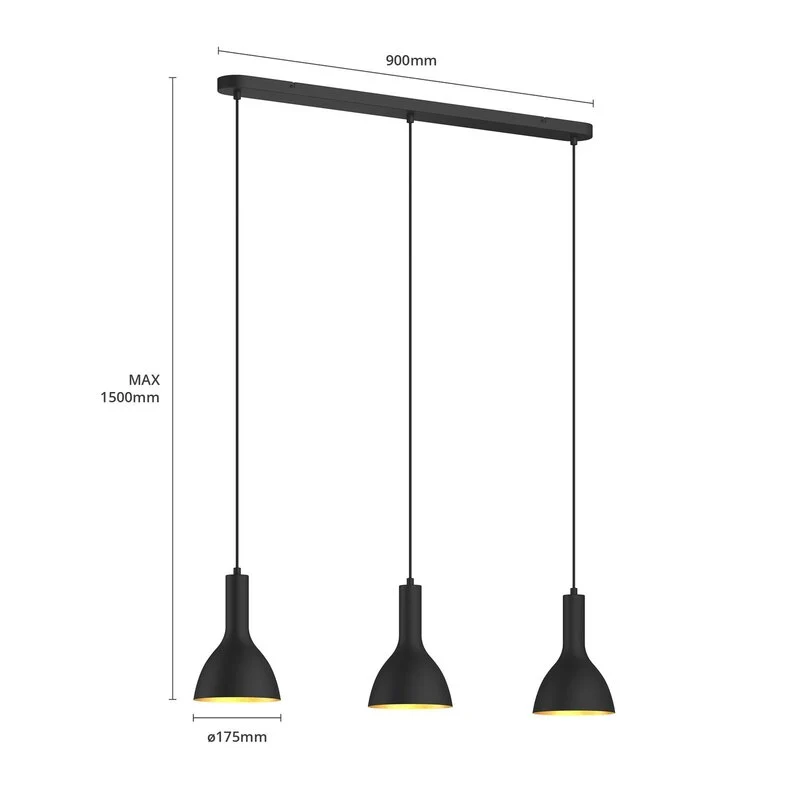 B-Ware Arcchio Cosmina Hängeleuchte Pendelleuchte Deckenlampe Lampe Licht 3-flammig 517