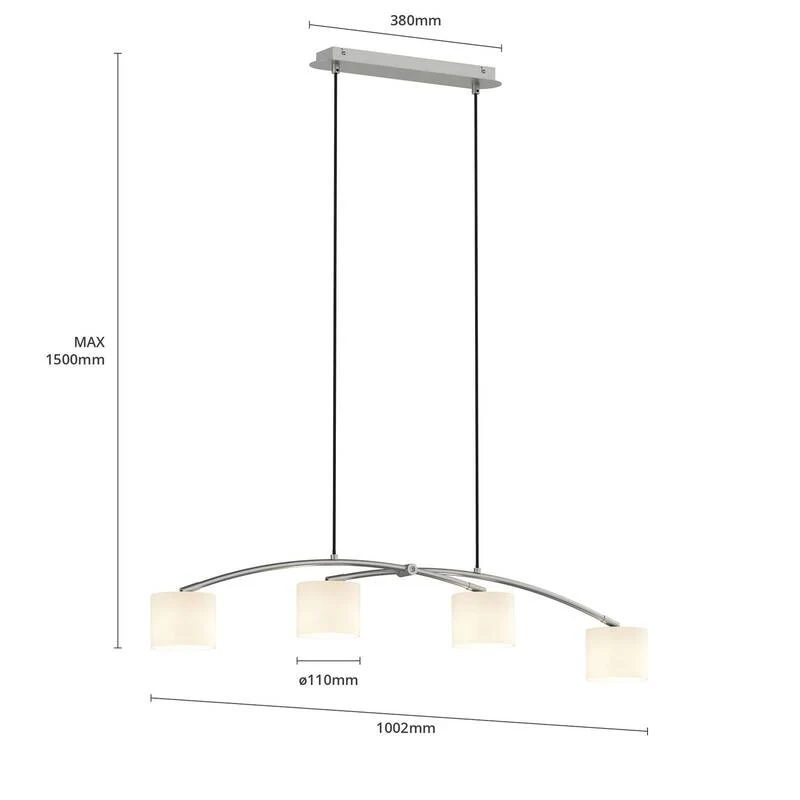 B-Ware Lucande Juljana Pendelleuchte Deckenlampe Hängeleuchte Wohnzimmerleuchte G9 w755