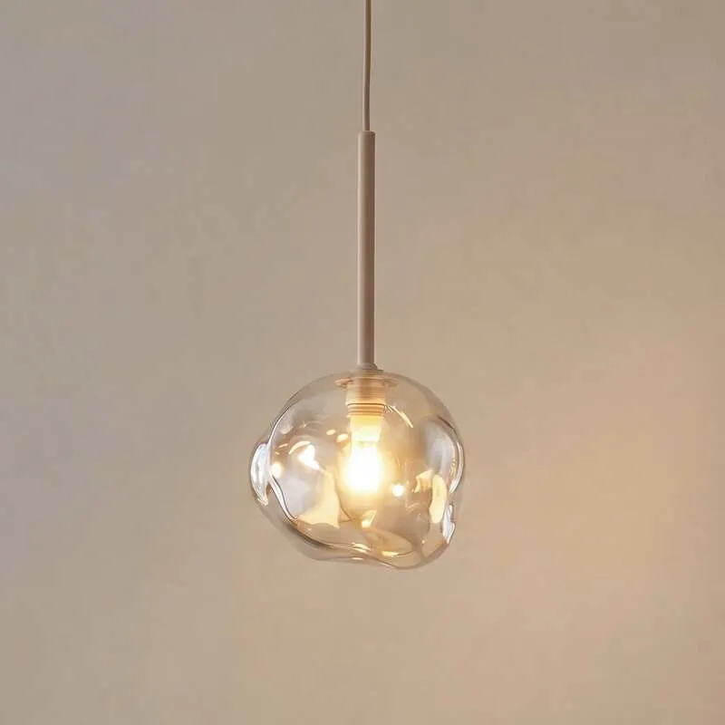B-Ware TK-Lighting Hängeleuchte Lava LED Pendelleuchte Lampe dimmbar sand Ø15cm