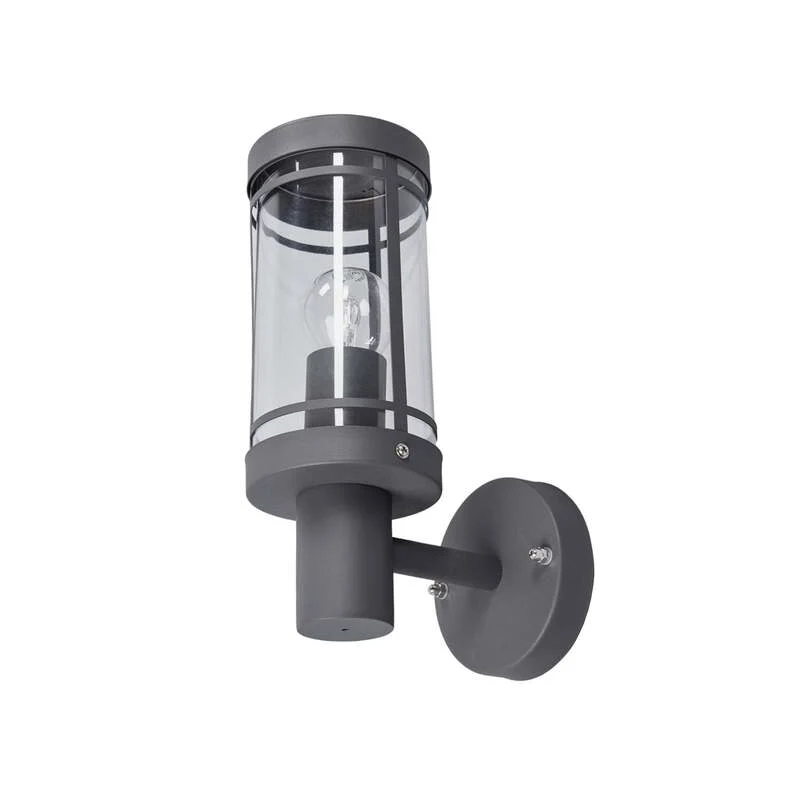B-Ware Lindby Außenwandleuchte Djori LED Gartenlampe Edelstahl anthrazit 28,5cm IP44