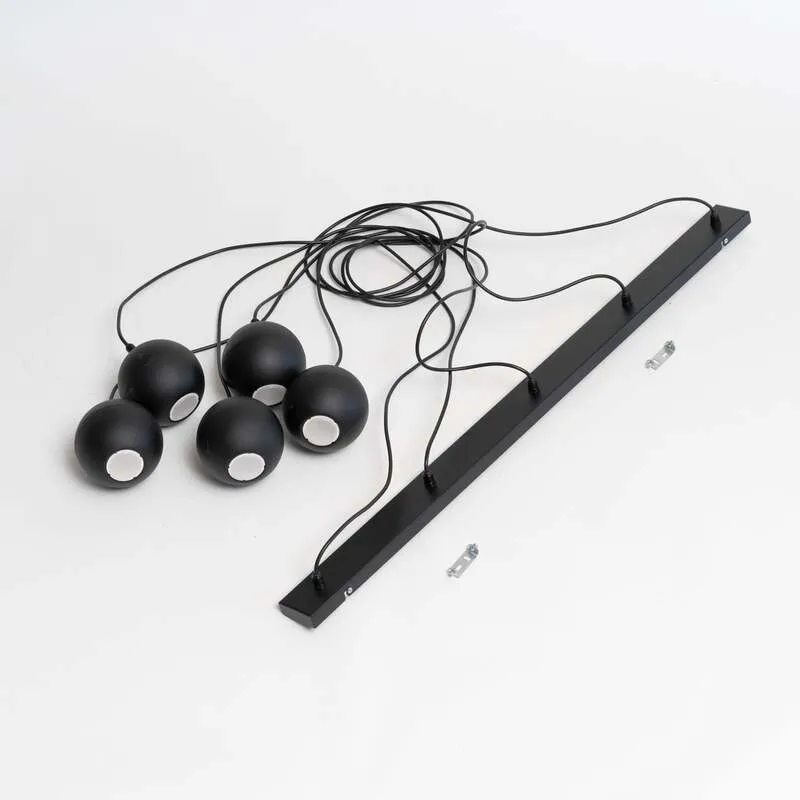 B-Ware Euluna Pendelleuchte Midnight Deckenlampe Hängeleuchte 5-flammig GU10 Schwarz
