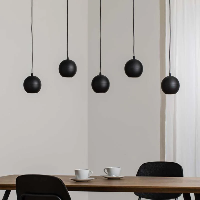 B-Ware Euluna Pendelleuchte Midnight Deckenlampe Hängeleuchte 5-flammig GU10 Schwarz