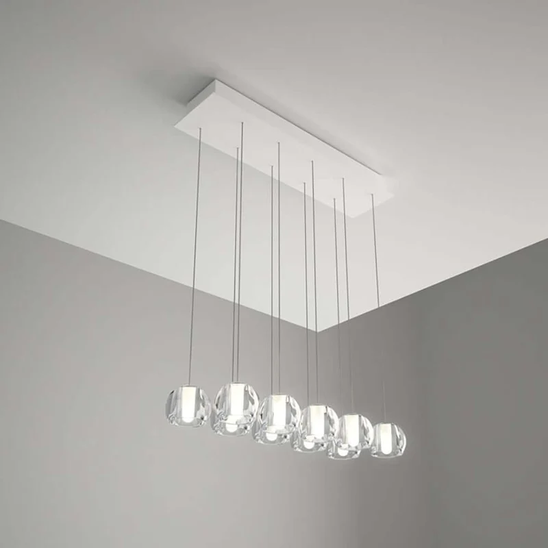Fabbian Multispot LED-Hängeleuchte Beluga 10-flammig eckig