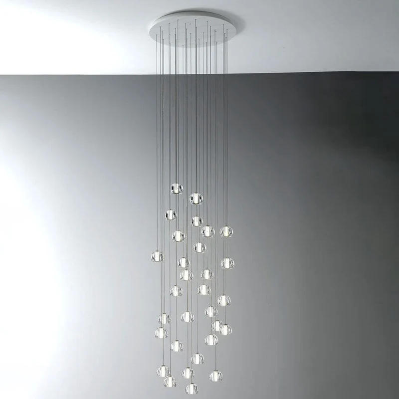 Fabbian Multispot LED-Hängeleuchte Beluga 30-flammig rund