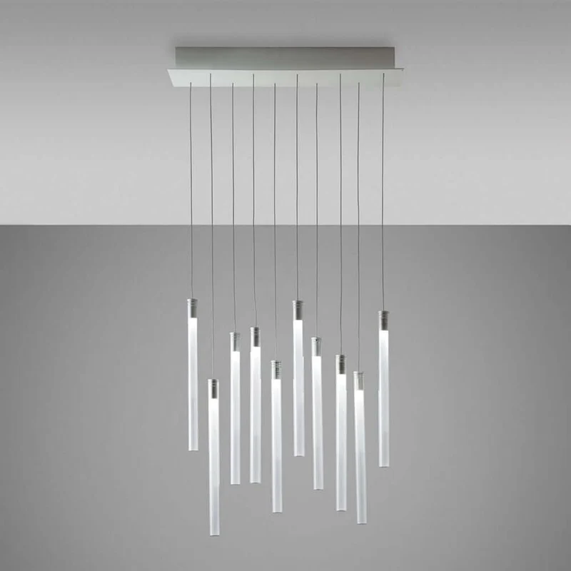 Fabbian Multispot LED-Hängeleuchte Tooby 10-flammig eckig
