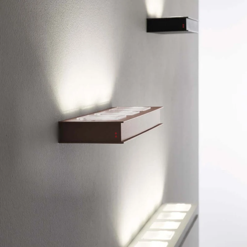 Fabbian Quarter LED-Wandleuchte rechteckig 3-flammig