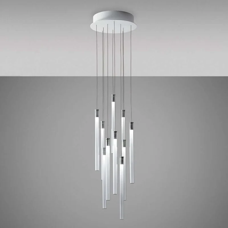 Fabbian Multispot LED-Hängeleuchte Tooby 10-flammig rund