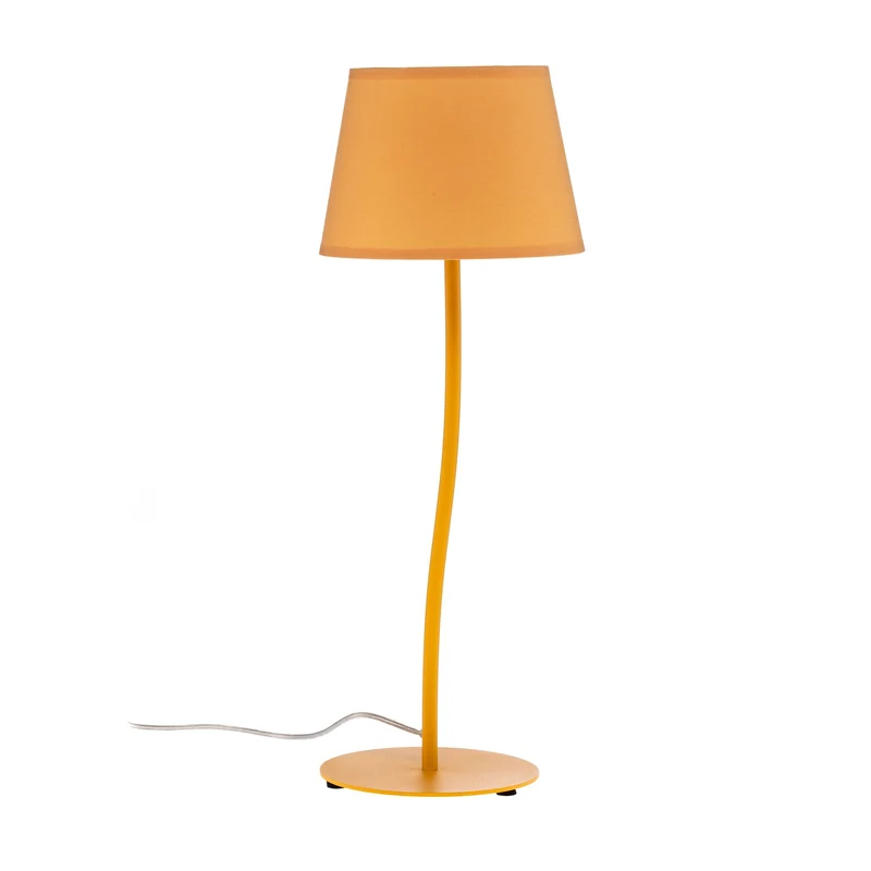B-Ware TK Lighting Tischlampe Nicola LED Leuchte Tischleuchte gelb 37cm Höhe 20cm Licht