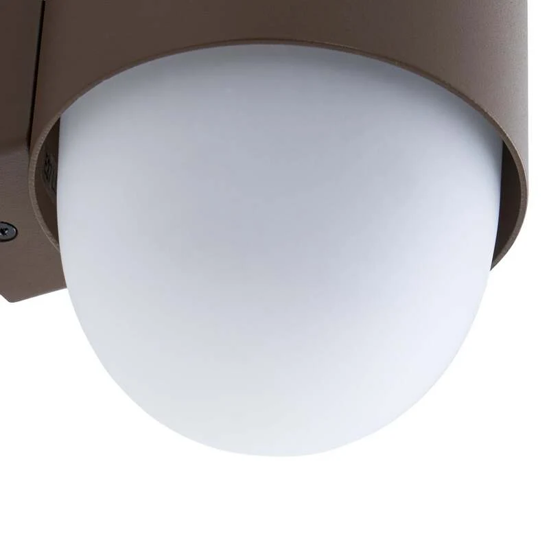 B-Ware Lindby Außenwandleuchte Pilva LED Gartenlampe Wandleuchte dimmbar braun IP44