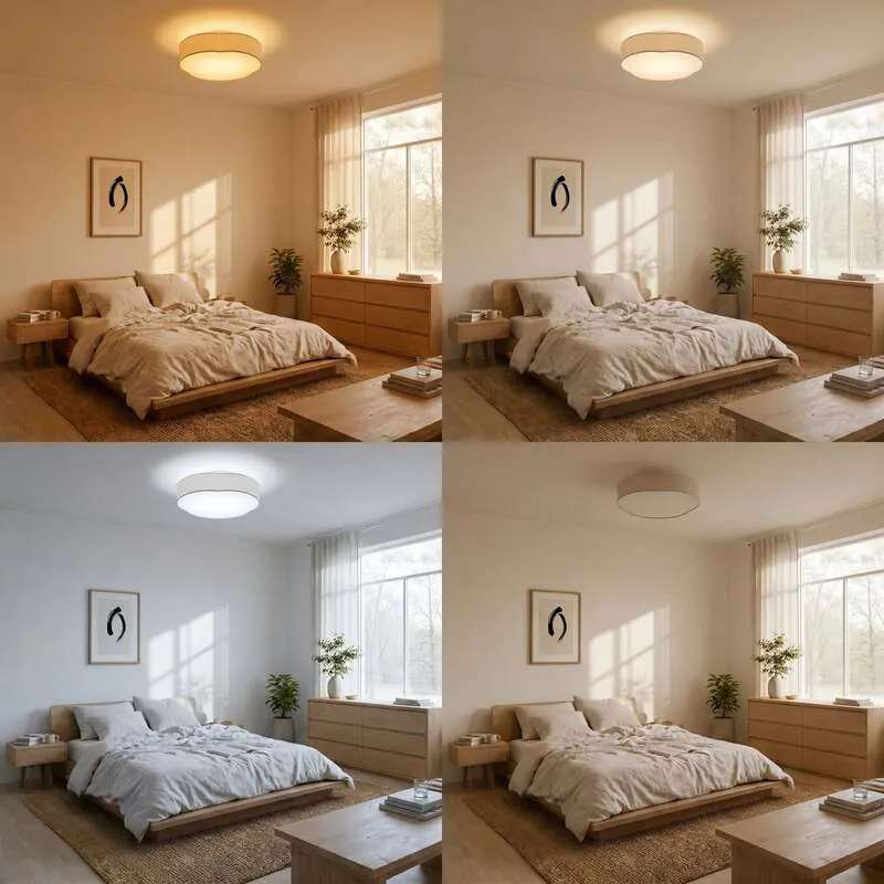 B-Ware Lindby Deckenleuchte Winona LED Lampe dimmbar CCT creme 48x46cm IP20 2300lm