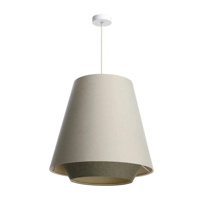 B-Ware Hängeleuchte Sensei doblo LED Pendelleuchte dimmbar creme grün 50cm Ø 50cm