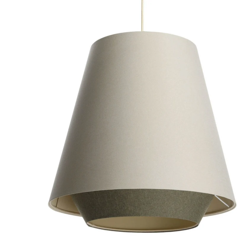 B-Ware Hängeleuchte Sensei doblo LED Pendelleuchte dimmbar creme grün 50cm Ø 50cm