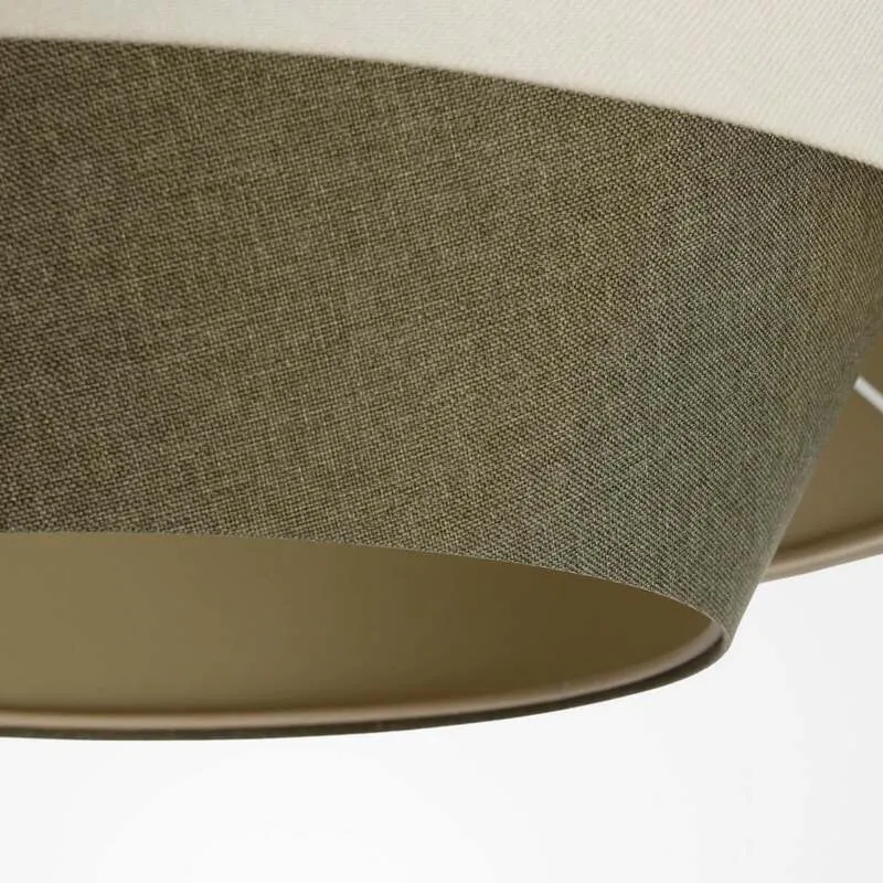 B-Ware Hängeleuchte Sensei doblo LED Pendelleuchte dimmbar creme grün 50cm Ø 50cm
