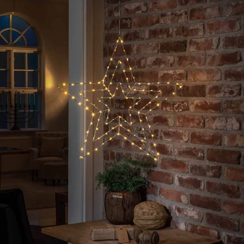 Weihnachtlicher LED Stern mit 112 Lichtpunkten IP20