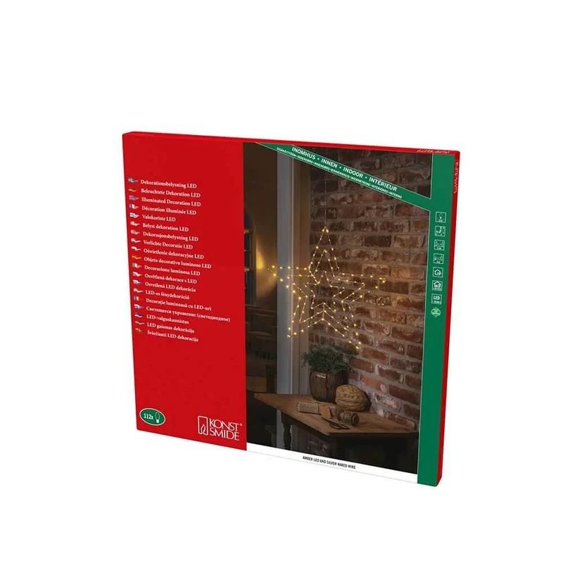 Weihnachtlicher LED Stern mit 112 Lichtpunkten IP20