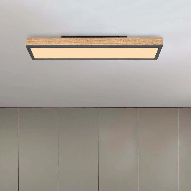 B-Ware LED-Deckenleuchte Doro 60 cm Eiche MDF 18 W 1920 lm warmweiß Globo
