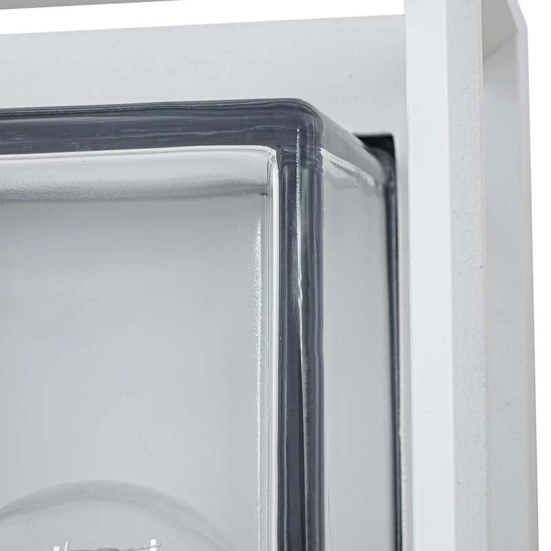 B-Ware Arcchio Außenwandleuchte Ismera weiß IP65 Glas E27 dimmbar 25,5 cm