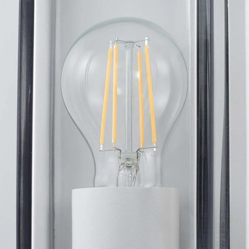 B-Ware Arcchio Außenwandleuchte Ismera weiß IP65 Glas E27 dimmbar 25,5 cm