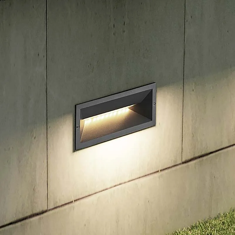 B-Ware Lucande LED-Wandeinbauleuchte Jaano anthrazit 11W IP65 für Außenbeleuchtung