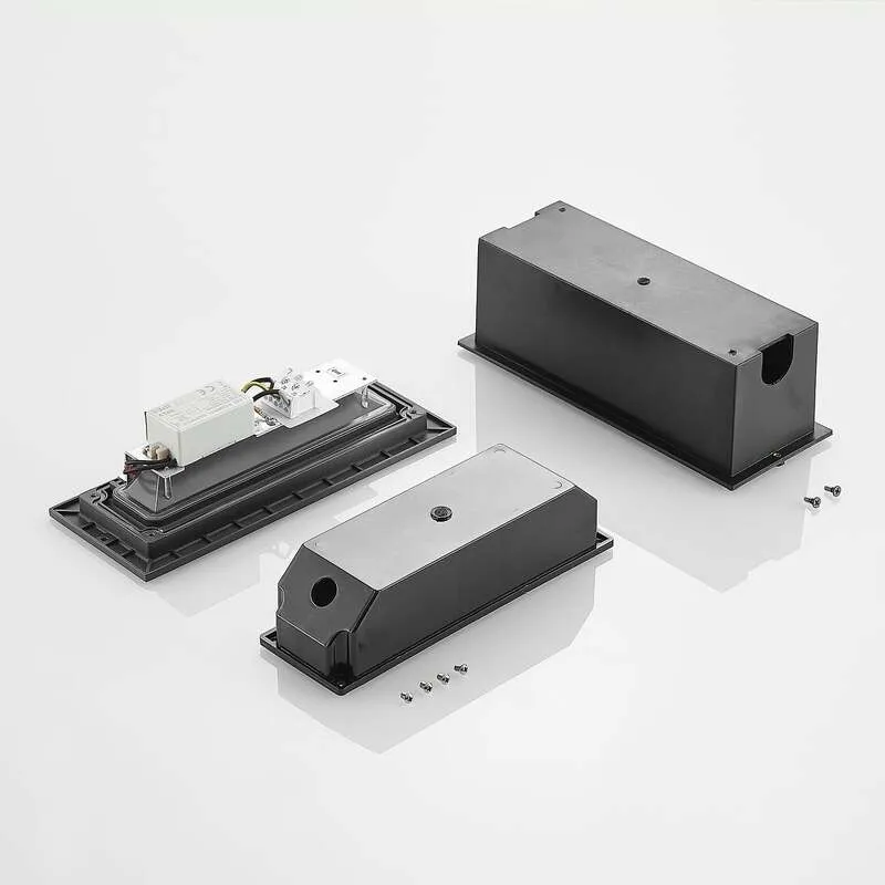 B-Ware Lucande LED-Wandeinbauleuchte Jaano anthrazit 11W IP65 für Außenbeleuchtung