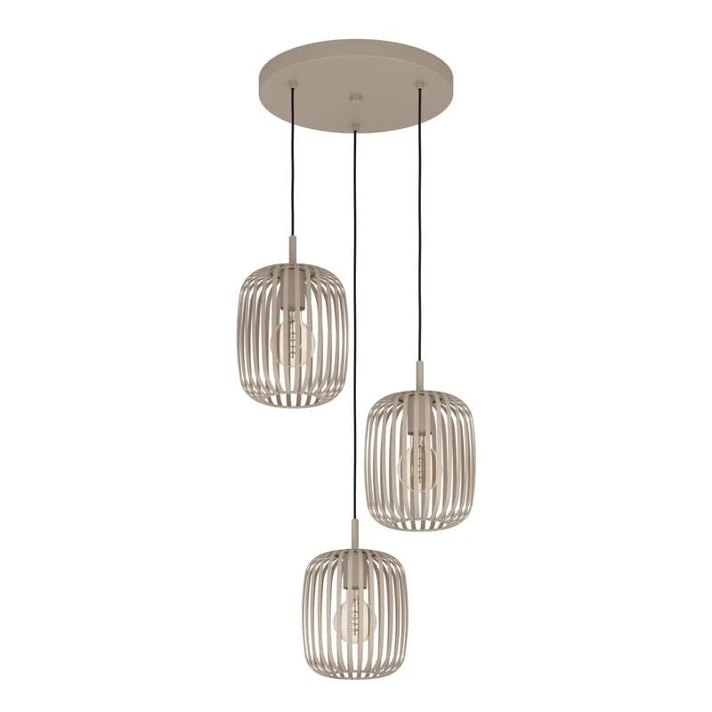 B-Ware Eglo Hängeleuchte Pendelleuchte Romazzina LED Lampe dimmbar sandfarben Ø46cm