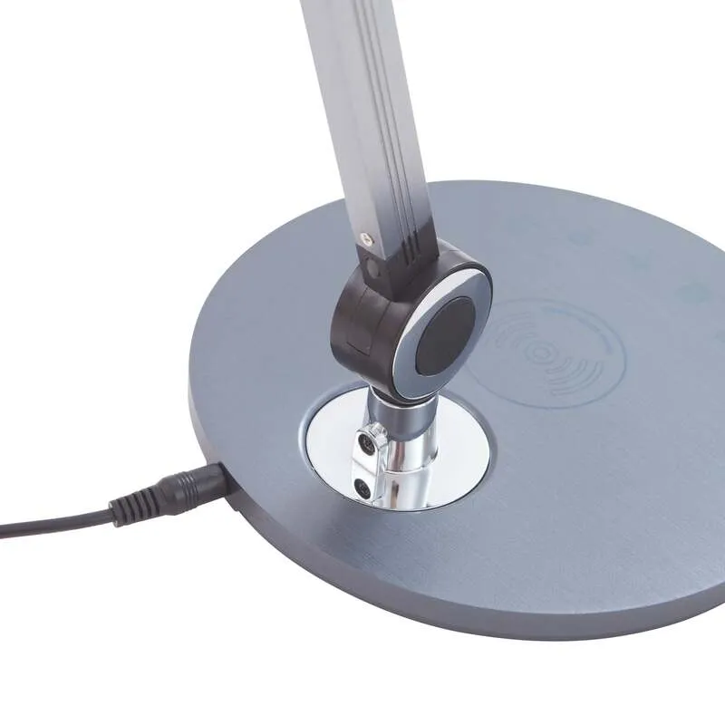 B-Ware Lindby Tischleuchte Nyxaris LED Lampe dimmbar Touchdimmer grau 50cm CCT 3-stufig