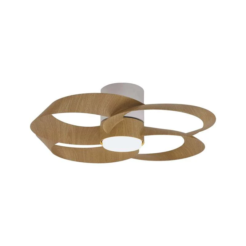 B-Ware Mantra Iluminación Deckenventilator Rose LED Lampe CCT dimmbar Holz Ø65cm