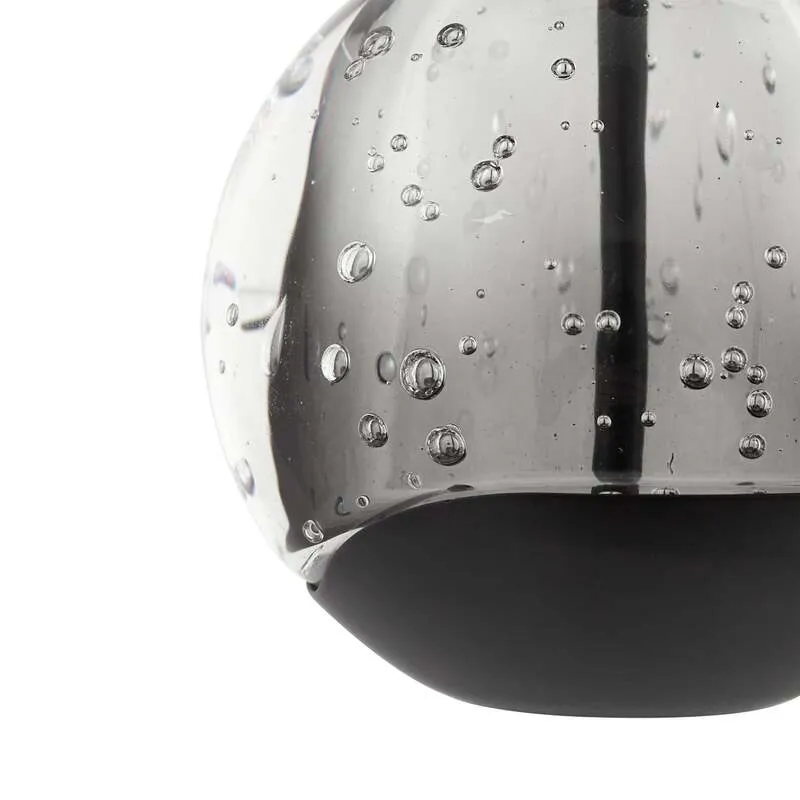 B-Ware Lucande Hängelampe Hängeleuchte Hayley LED Pendelleuchte 9-flg schwarz Glas 35cm