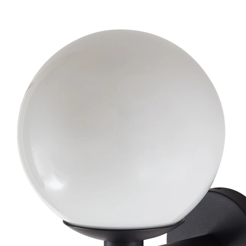 B-Ware Lindby Außenwandleuchte Dangan LED Gartenlampe Wandleuchte dimmbar schwarz weiß