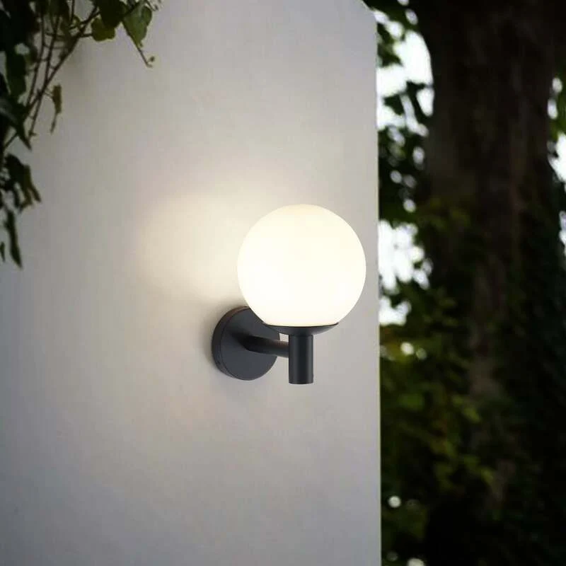 B-Ware Lindby Außenwandleuchte Dangan LED Gartenlampe Wandleuchte dimmbar schwarz weiß