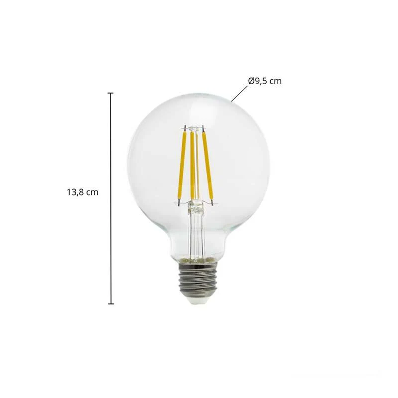 2x B-Ware Arcchio LED Globe G95 E27 3,8W warmweiß Filament Lampe Leuchte 806 Lumen 2700K