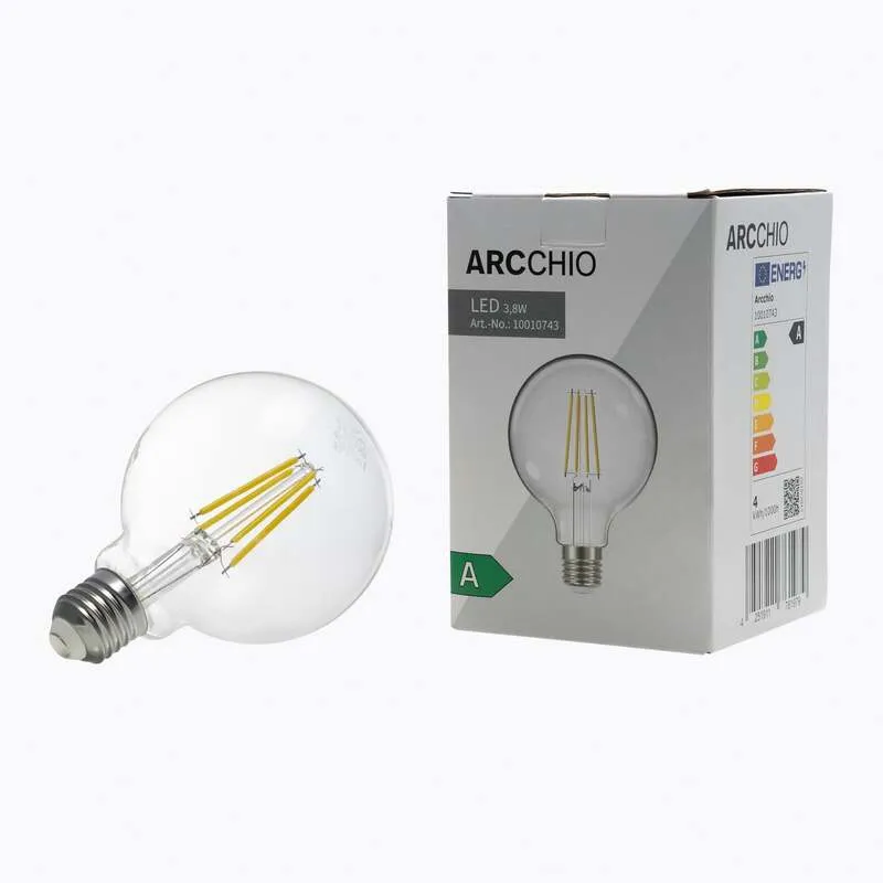 2x B-Ware Arcchio LED Globe G95 E27 3,8W warmweiß Filament Lampe Leuchte 806 Lumen 2700K