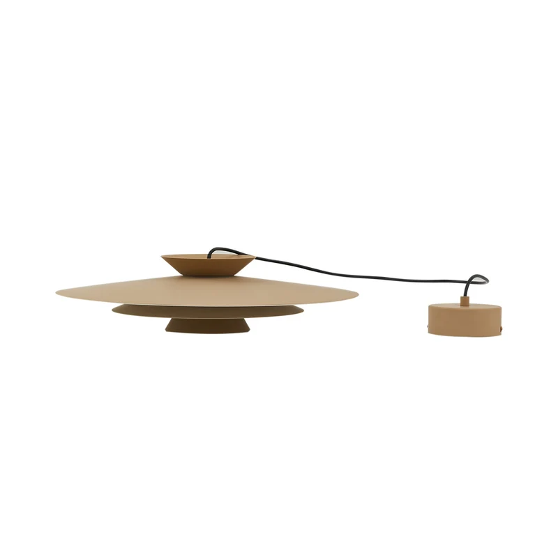 B-Ware Lucande Pendelleuchte Hängeleuchte LED Livie Aluminium beige weiß matt 50 cm